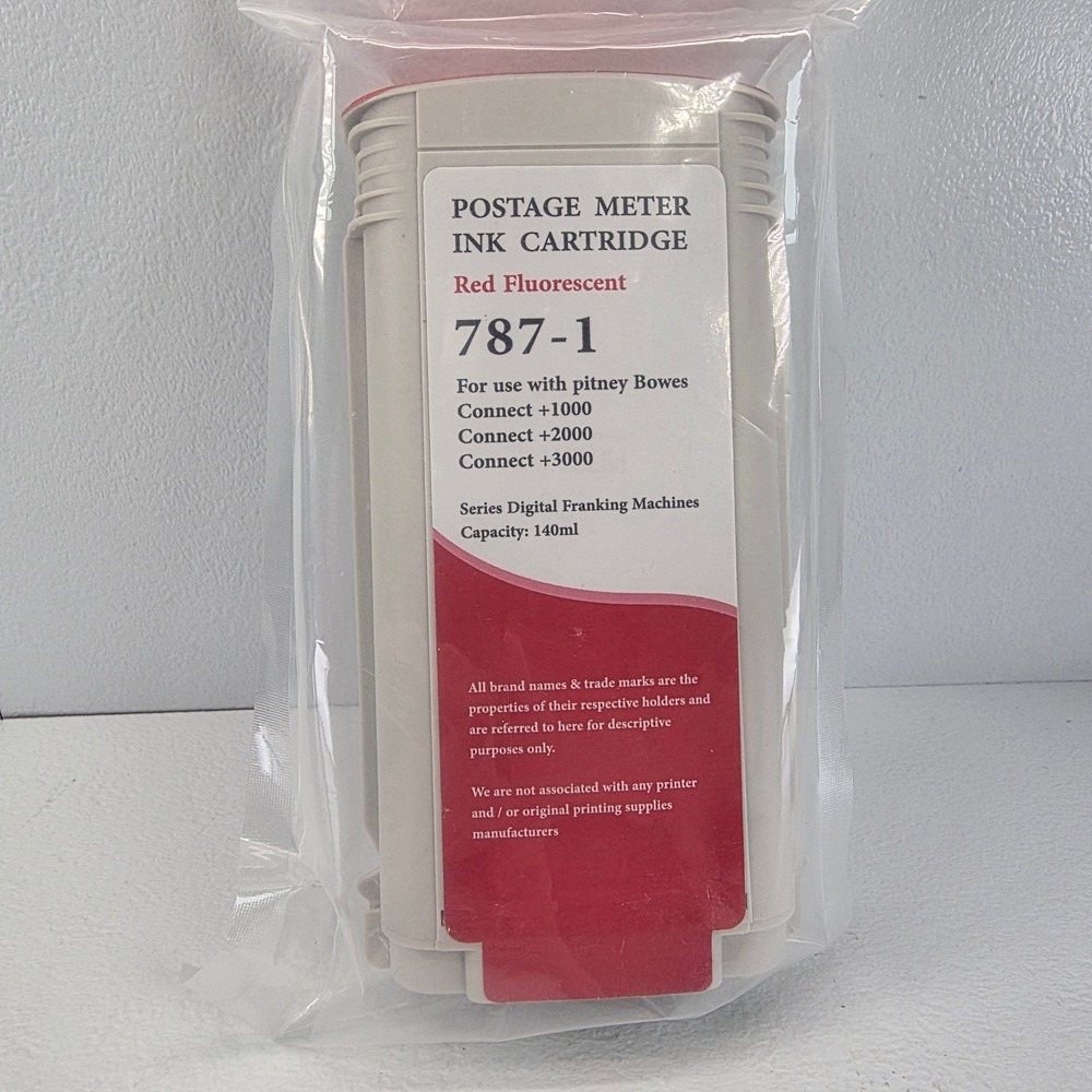 787-1 Red Fluorescent Postage Ink for‎ Pitney Bowes Connect+ 1000 2000 3000